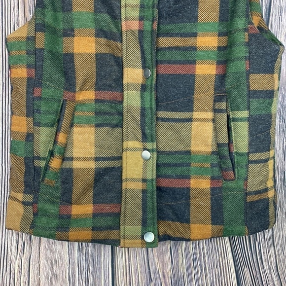 Vanilla Bay Plaid Vest- Size Small - Picture 4 of 11